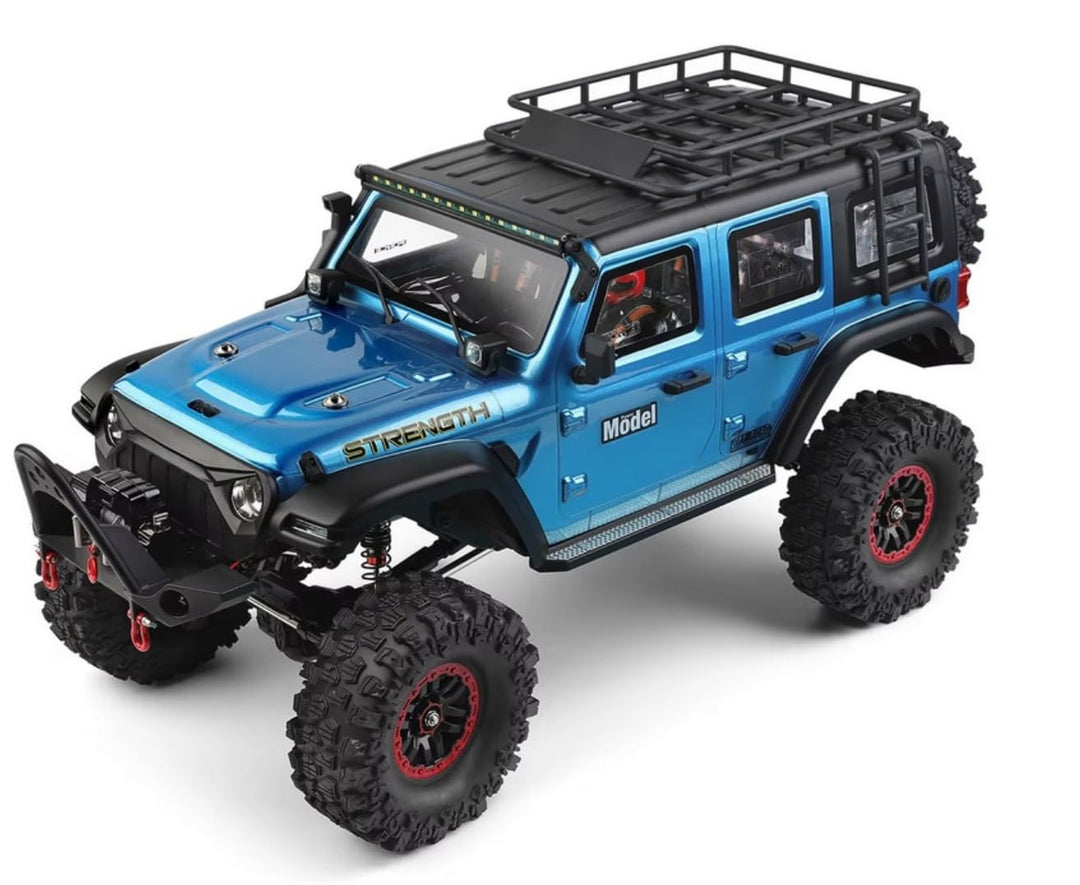 s-idee® WL 104010 blau RC Model Crawler RTR 1/10 2.4G 4WD 2CH 2,4 GHz mit Licht und Sound