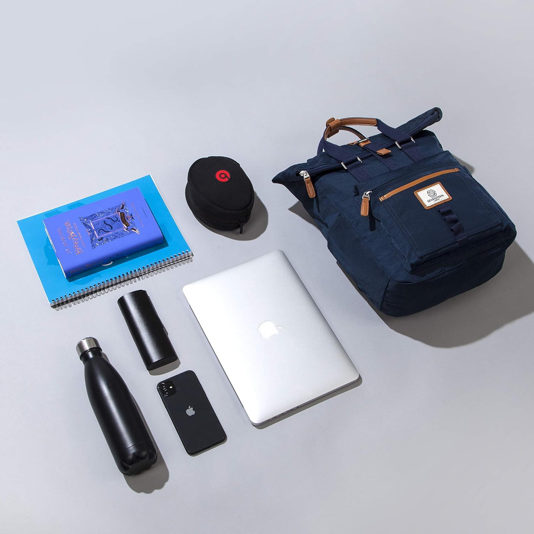 SEVENTEEN LONDON – Moderner und stilvoller ‘Canary Wharf’ Rucksack mit einem klassischen gefalteten