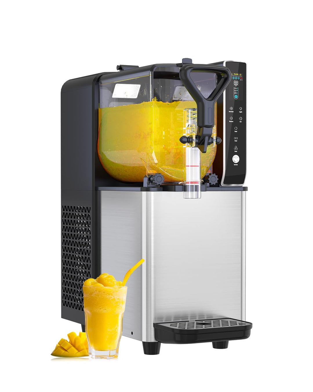 GSE 3L Slush Maschine für Geschäft oder Zuhause, Pro Smoothies& Frozen Drinks Küchengerät Slushy Eis