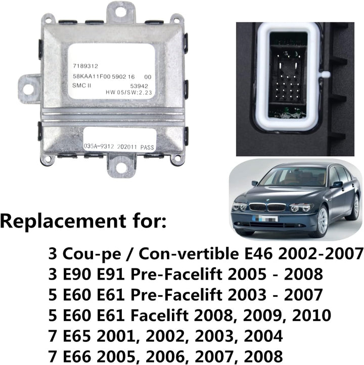 Bisenya Steuergerät für adaptiven Scheinwerferantrieb Cornering Ballast 63127189312 63127934836 Ersa