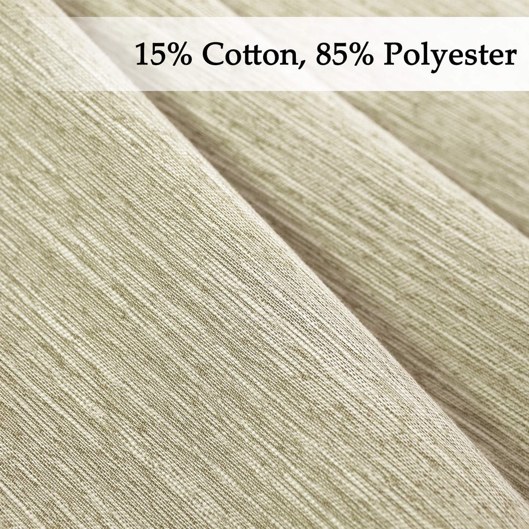 Melodieux Vorhänge Verdunkelung Gardinen Blickdicht Leinenoptik für Wohnzimmer kinderzimmer Schlafzi