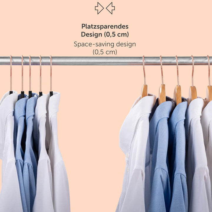Blumtal Kleiderbügel 50 Stück - Kleiderbügel Samt 360° drehbar und belastbar - Kleiderbügel platzspa
