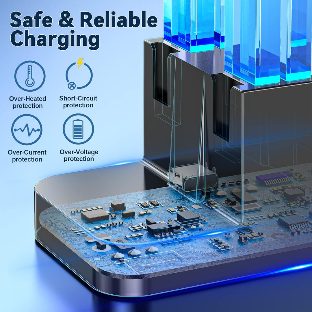 Switch Controller Ladestation für Nintendo Switch & OLED, 2 Std Schnelllade Joy Con Ladestation mit