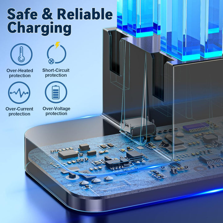 Switch Controller Ladestation für Nintendo Switch & OLED, 2 Std Schnelllade Joy Con Ladestation mit