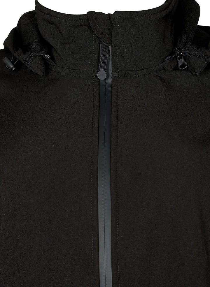Zizzi Softshelljacke für Damen Grosse Grössen - Übergangsjacke Kurz - Atmungsaktiv, Winddicht &amp; Wass