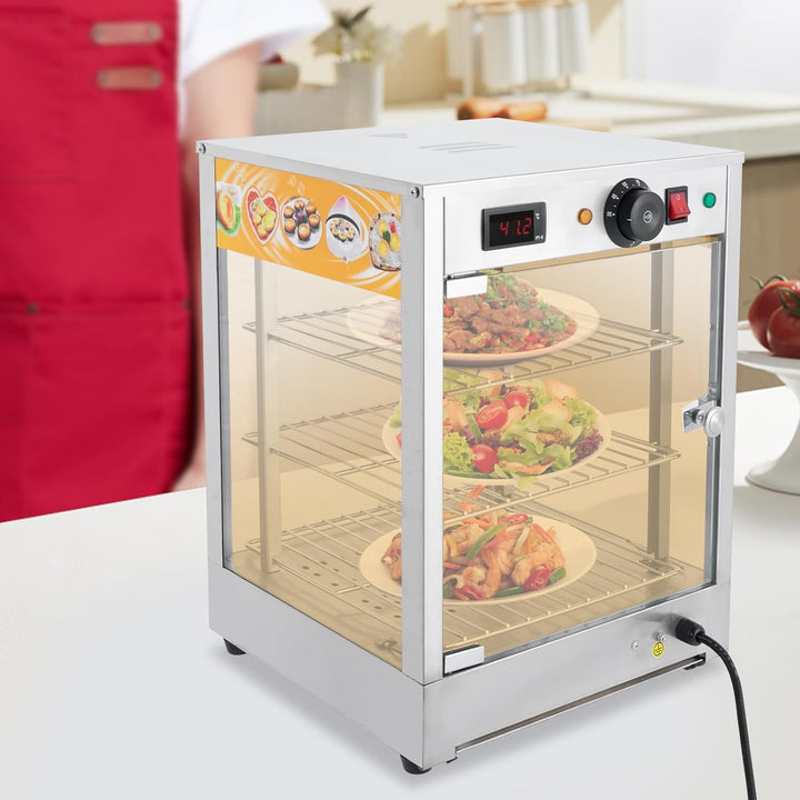 Warmhaltetheke,800w Kommerzieller SpeisenwäRmeschrank 220v 3 Stufen Elektrischer LebensmittelwäRmer