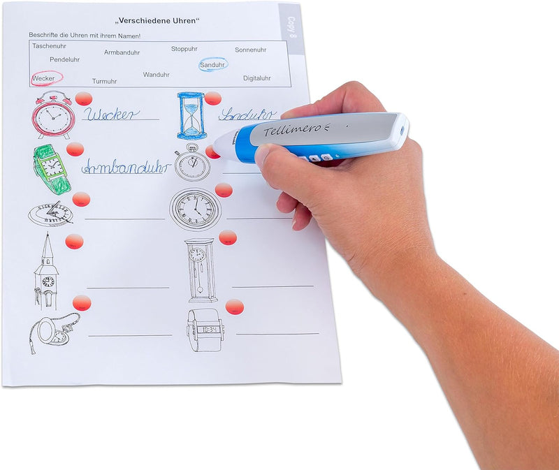 Tellimero - Lese-Stift zum selbst bespielen - Audio Kinder-Vorlesestift der sprechende Stift