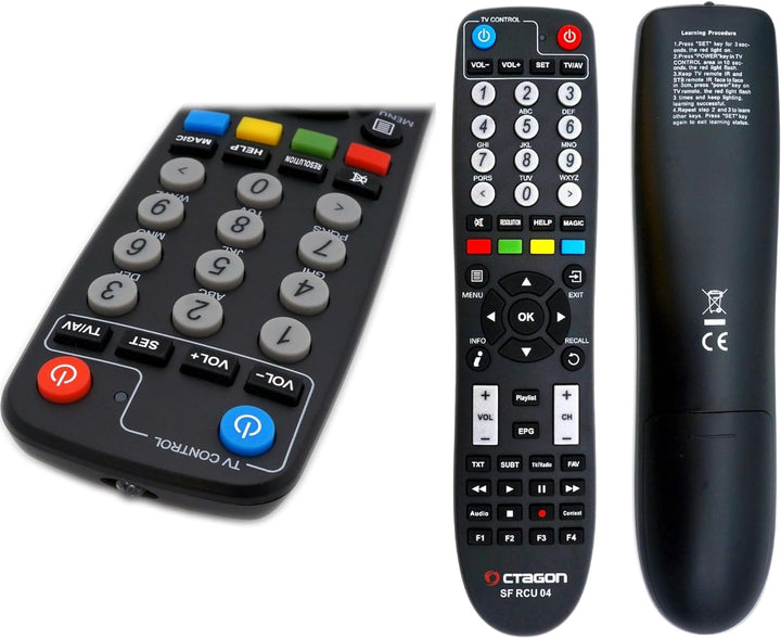SF8008 4K UHD Original Fernbedienung für alle SF8008-Modelle (SF RCU04), 2in1 Fernbedienung (ohne An
