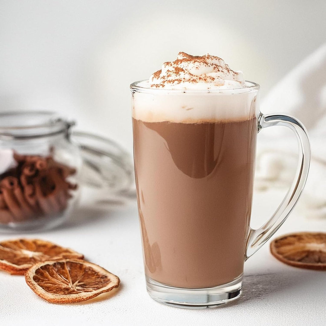 Glasmark Krosno Latte Macchiato Gläser Cappuccino 6er Set Teegläser- Mit Henkel Dessertgläser Wasser