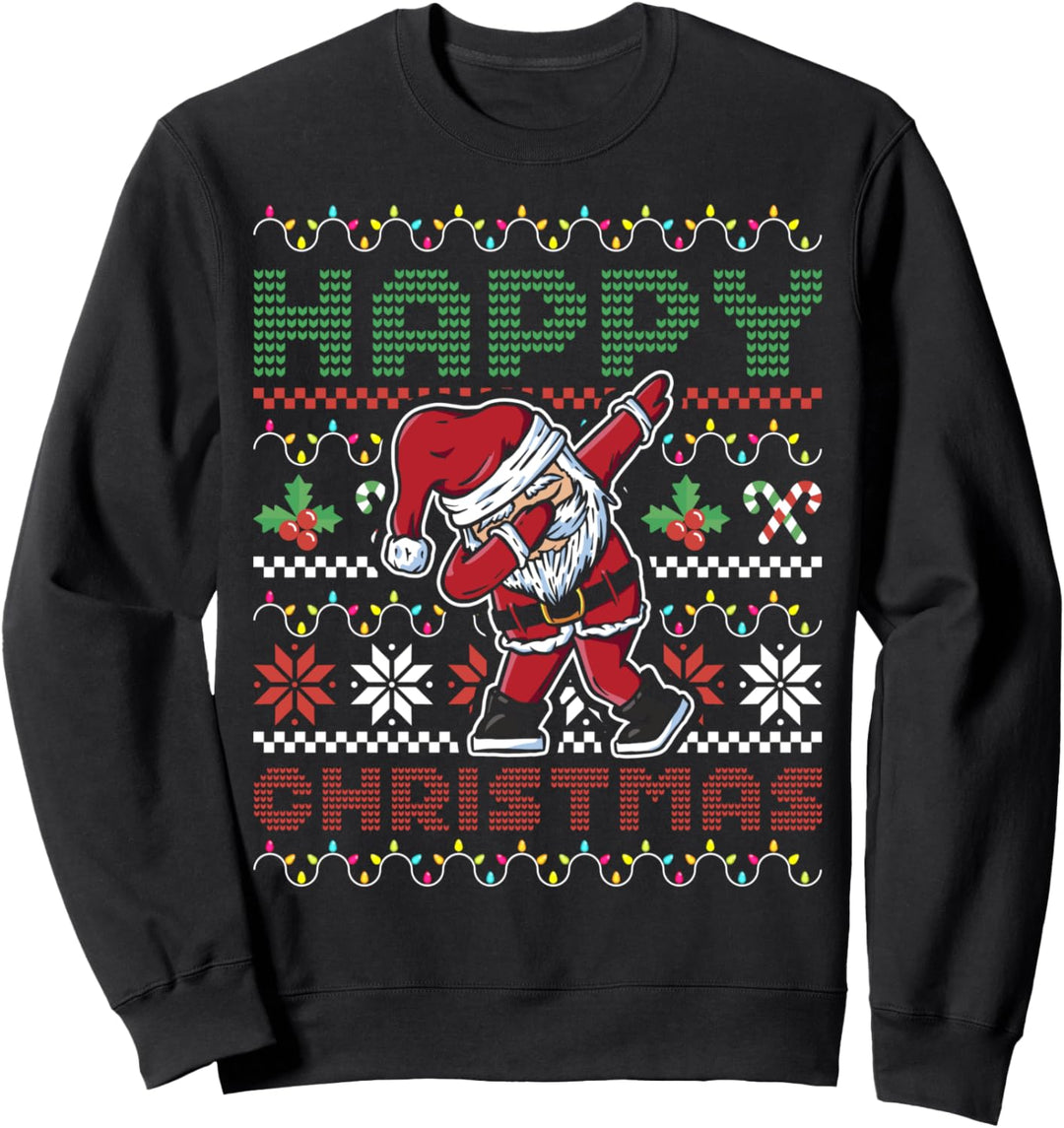 Dabbing Santa Claus Happy Christmas Dabbing Dance Santa Claus Sweatshirt