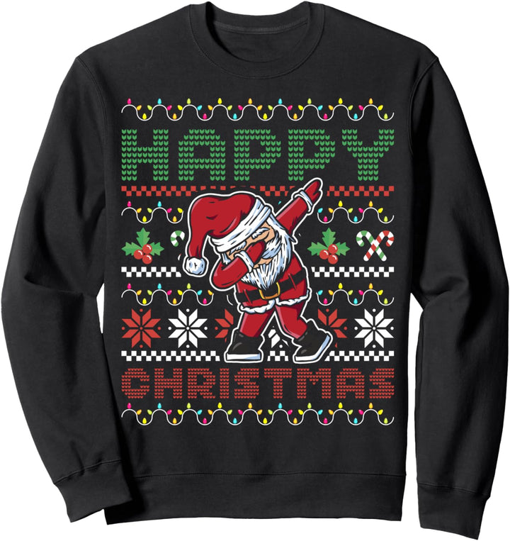 Dabbing Santa Claus Happy Christmas Dabbing Dance Santa Claus Sweatshirt