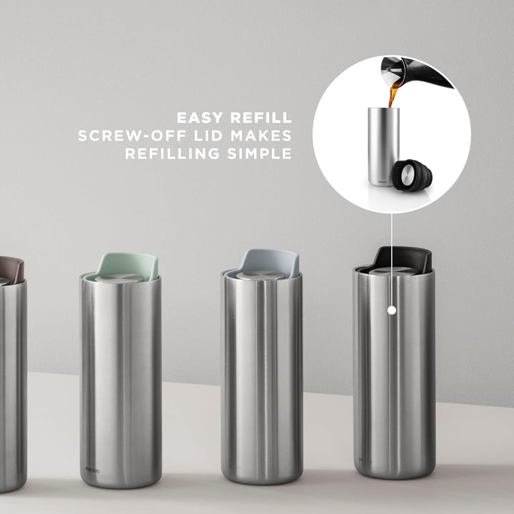 EVA SOLO | Urban To Go Cup Recycled |90% recycelter Edelstahl | Black Schwarz, Schwarz