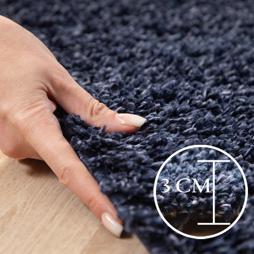 Carpettex Hochflor Teppich Wohnzimmer Shaggy Flokati Teppich Modern Einfarbig 120 x 170 cm Flur Tepp