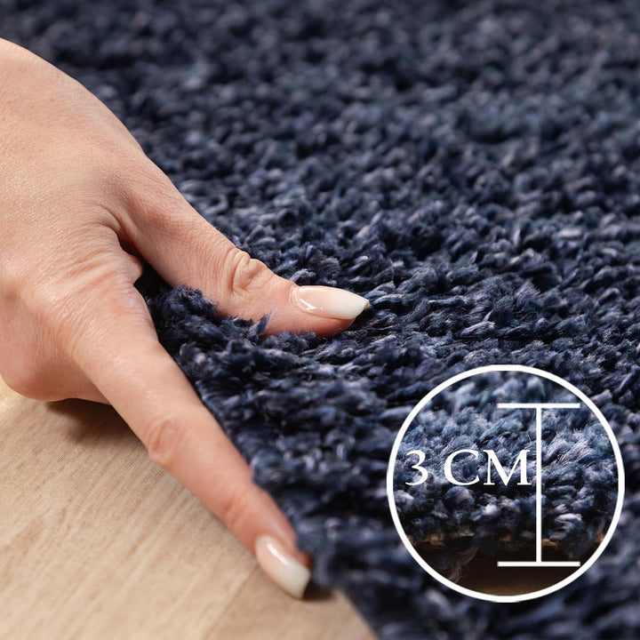 Carpettex Hochflor Teppich Wohnzimmer Shaggy Flokati Teppich Modern Einfarbig 120 x 170 cm Flur Tepp