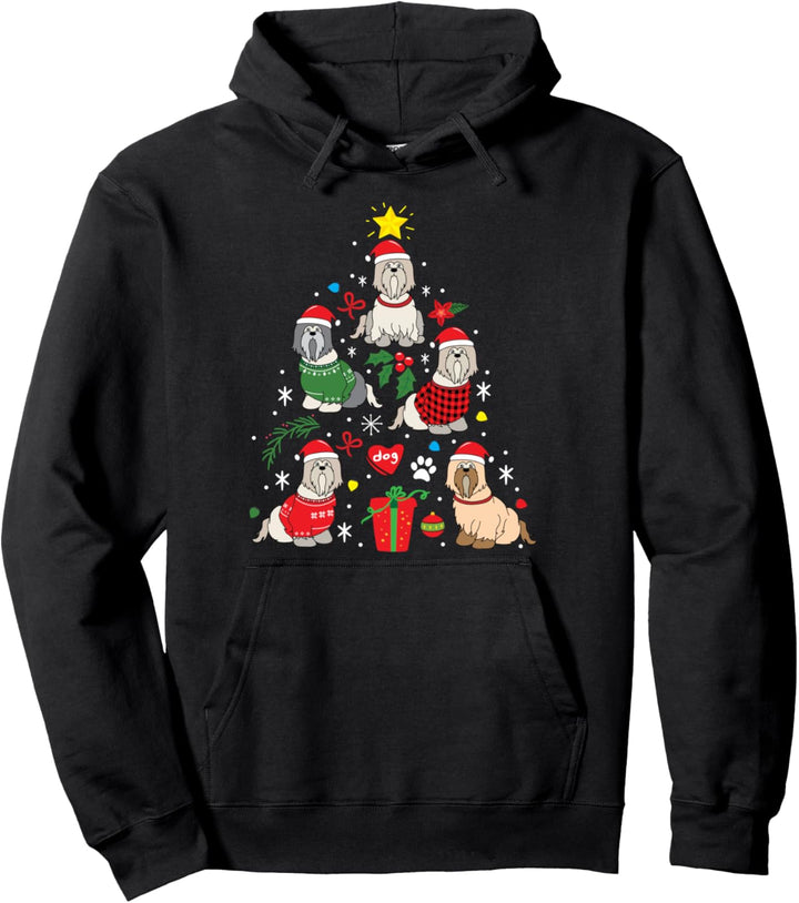 Lhasa Apso Weihnachten Hundeschmuck Baumdekoration Geschenk Pullover Hoodie