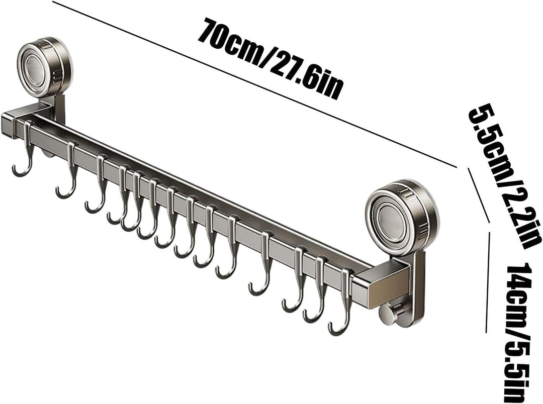 Hakenleiste Küche Ohne Bohren Mit Saugnapf - Küche Saugnapf Halterung Aus Kohlenstoffstahl 70Cm Mit