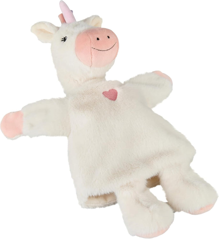 Sterntaler Handpuppe Einhorn aus weichem Flausch, Kinder- und Babyspielzeug, samtige Details, süsse