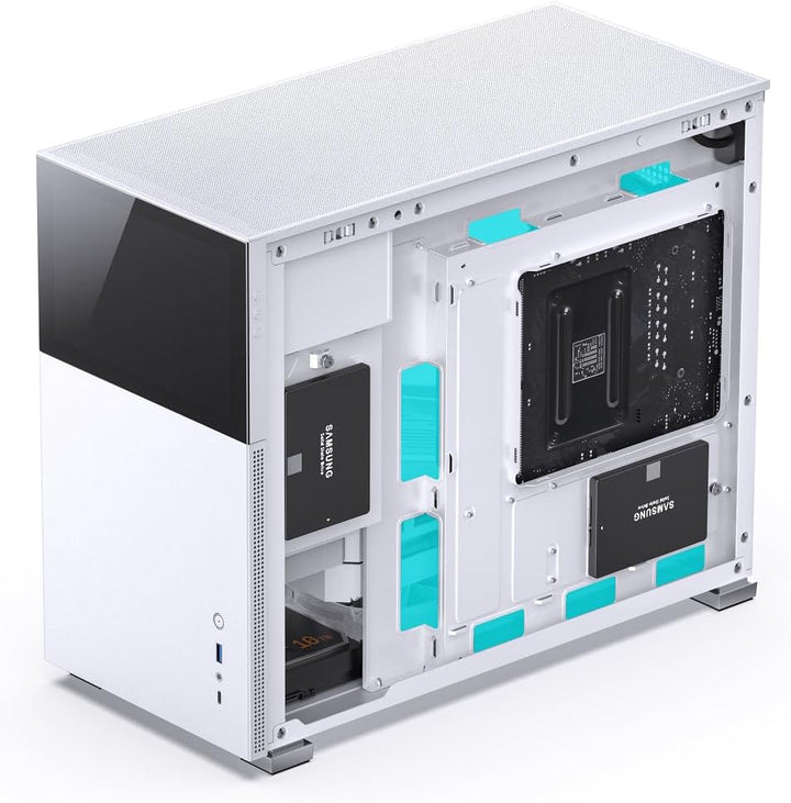 Jonsbo D31 Screen mATX Gehäuse, Tempered Glass - weiss