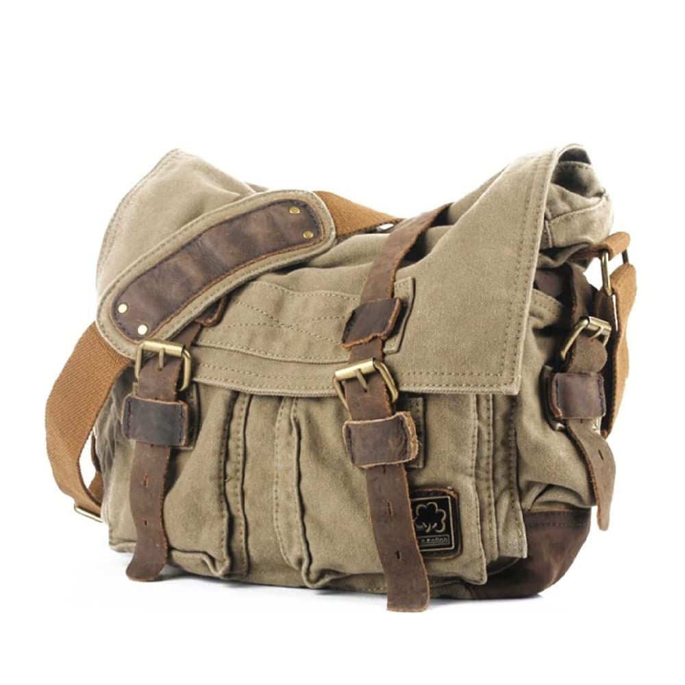Eysee Schultertasche Herren Canvas-Umhängertasche Daypack für Alltag und Sport 35cm (L) X 30cm(H) X