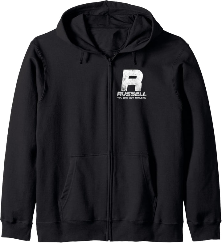 Russell You Are Not Athletic Lustige Linien Basketball Kapuzenjacke