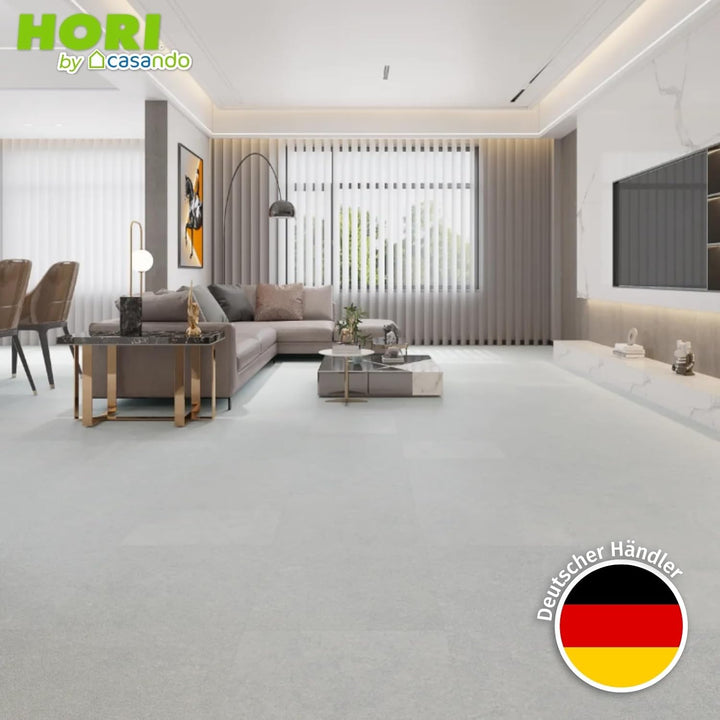 HORI Klick Hartvinylboden Rigid SPC Steinfliese Fliesenoptik - Klick-Vinyl mit Trittschalldämmung -