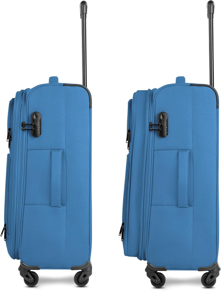 SMARTBOX Weichgepäck Koffer-Set 3-teilig für Damen & Herren | leichte & stabile Reise-Trolleys, hoch