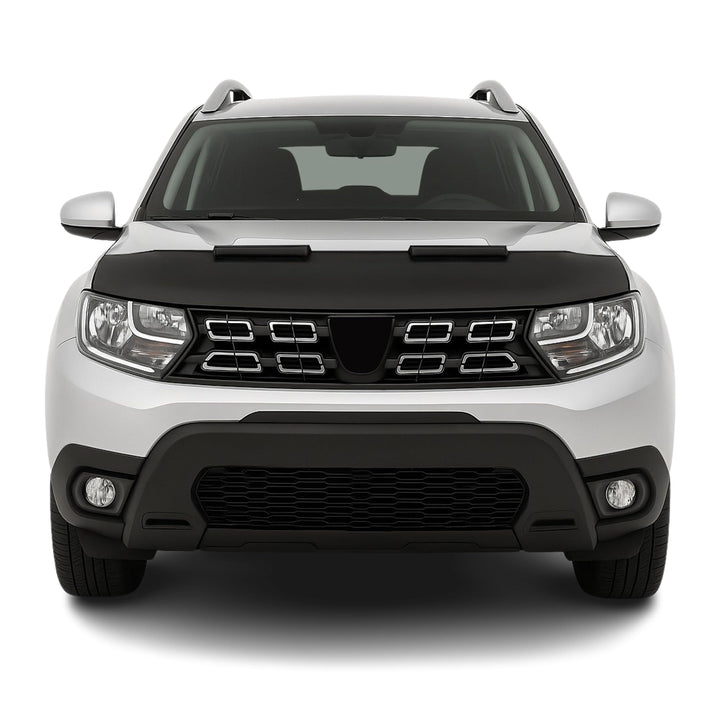 OMAC Haubenbra Steinschlagschutz Bonnet Bra kompatibel mit Dacia Duster 2018-2024 Schwarz Halb Schwa
