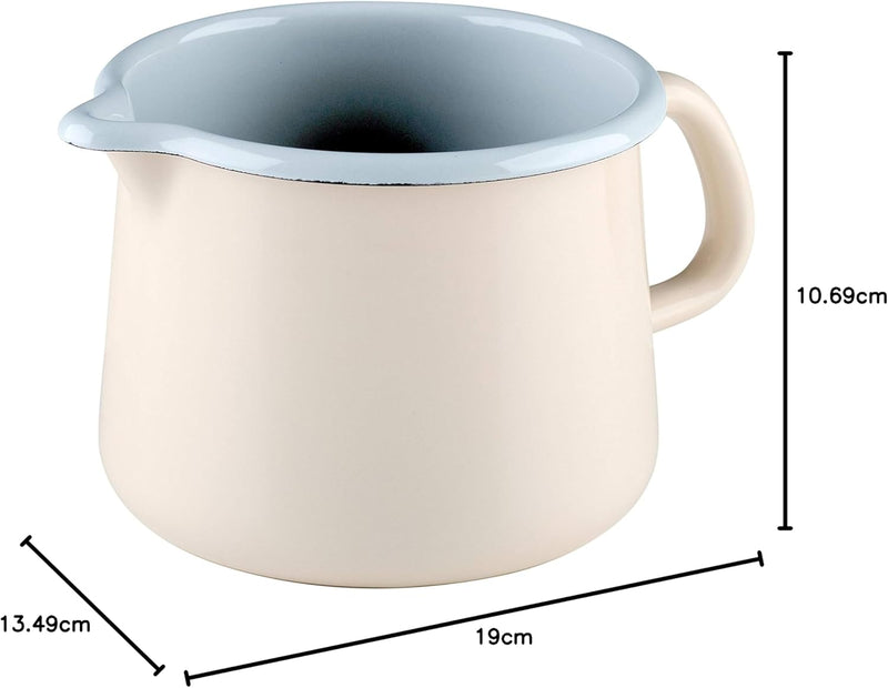 Riess, 0672-011, Schnabeltopf 12, NOUVELLE- AVORIO EXTRA STARK, Durchmessser 12 cm, Höhe 10.7 cm, In