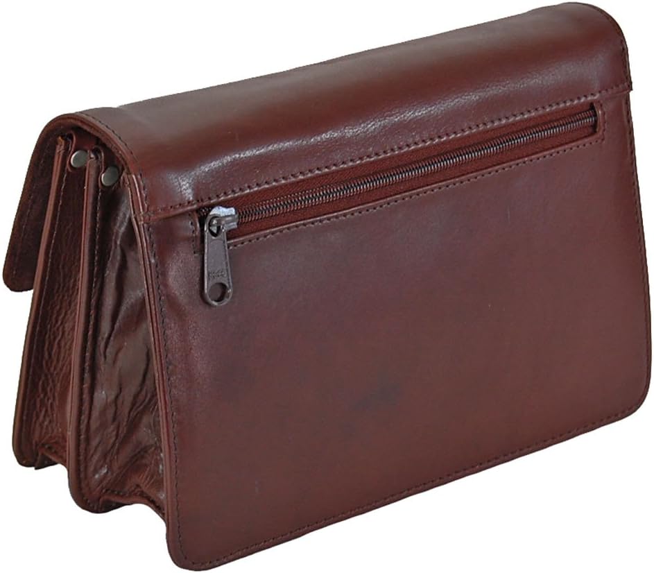 GoBago Branco Business Herren Handgelenktasche Herrentasche Tasche sehr hochwertig Braun, Braun