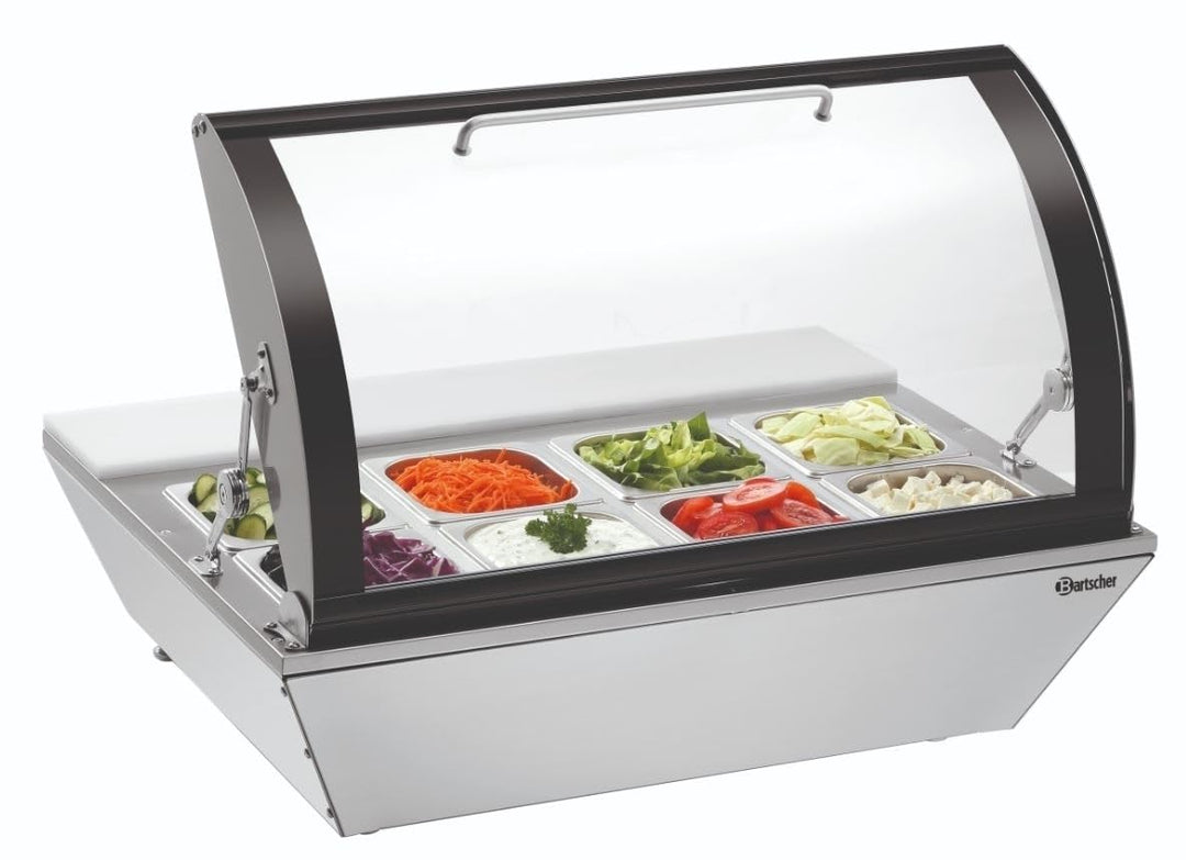 Bartscher Kühlauslagevitrine 67 Liter mit 8 x 1/6GN - 700211G