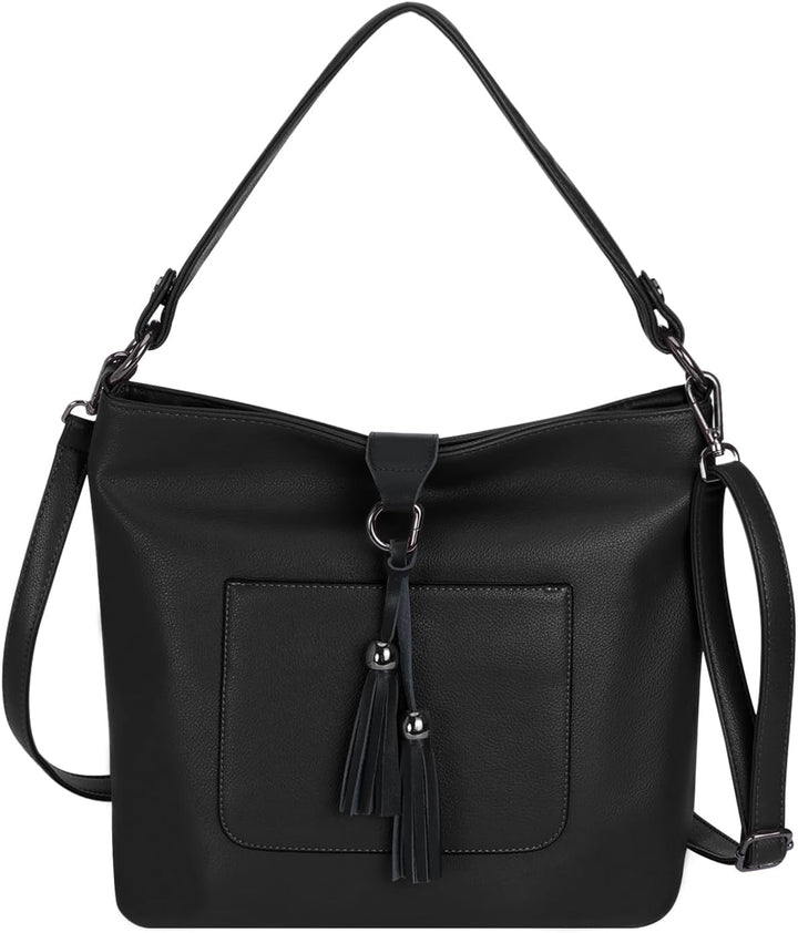 HAWEE Damen Handtasche Kunstleder Grosse Schultertasche Shopper Umhängetasche Frauen Elegante Henkel