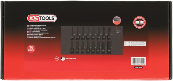 KS Tools 713.1016 Modul de 16 DOUILLES Schlagschrauber 1/2 "