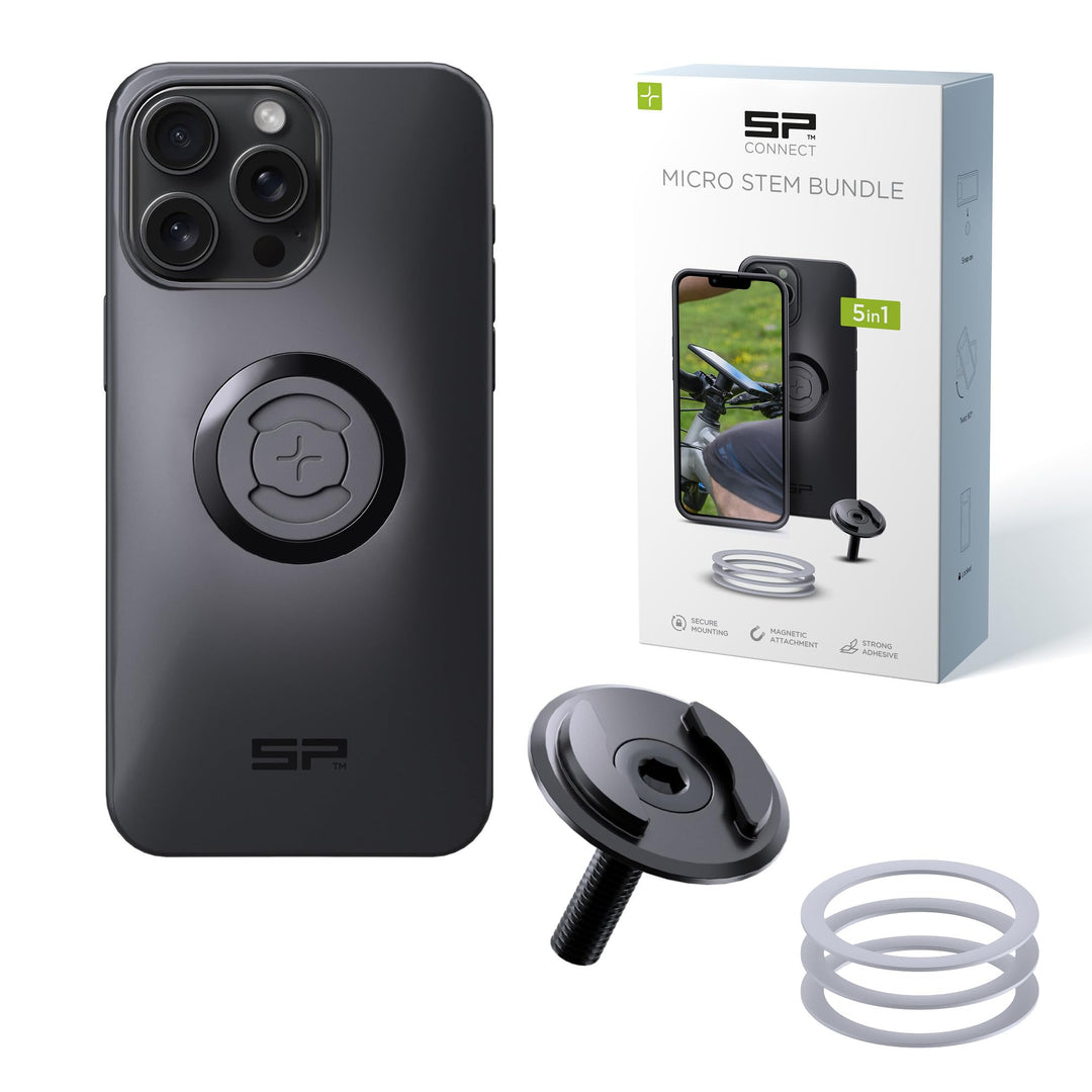 SP CONNECT Micro Stem Bundle | SPC+ | für iPhone 15 Pro Max Handy Halterung für den fahrradlenker |