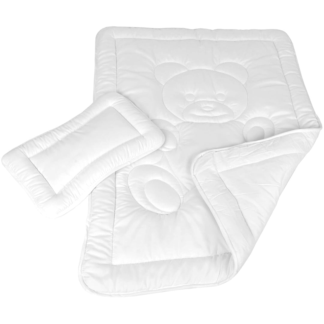 Kinder Betten-Set inkl. Bettwäsche 2-tlg (100x135cm / 40x60cm) Bettdecken Set, Bettbezug aus 100% Ba