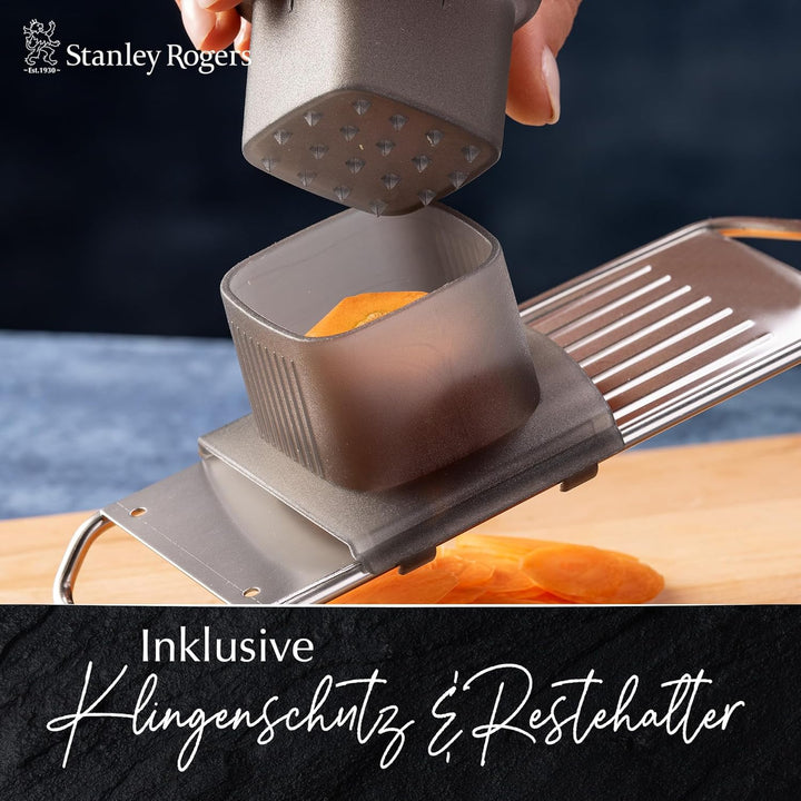 Stanley Rogers Premium Gemüsehobel – Breite Schneidfläche für optimales Hobeln von Gemüse & Mehr – H