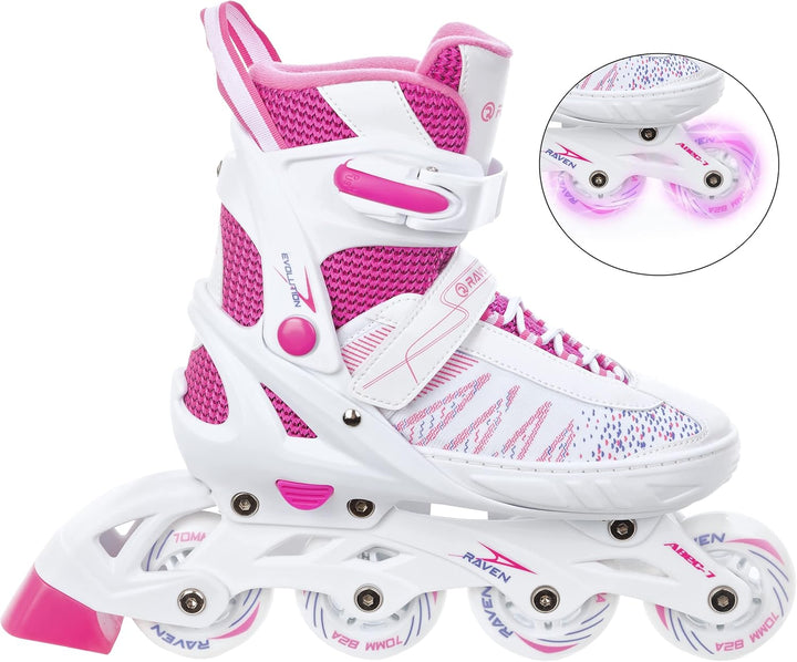 Raven Inline Skates Inliner Grace LED Leucht-Räder verstellbar 35-39 (23-25,5cm), 35-39 (23-25,5cm)