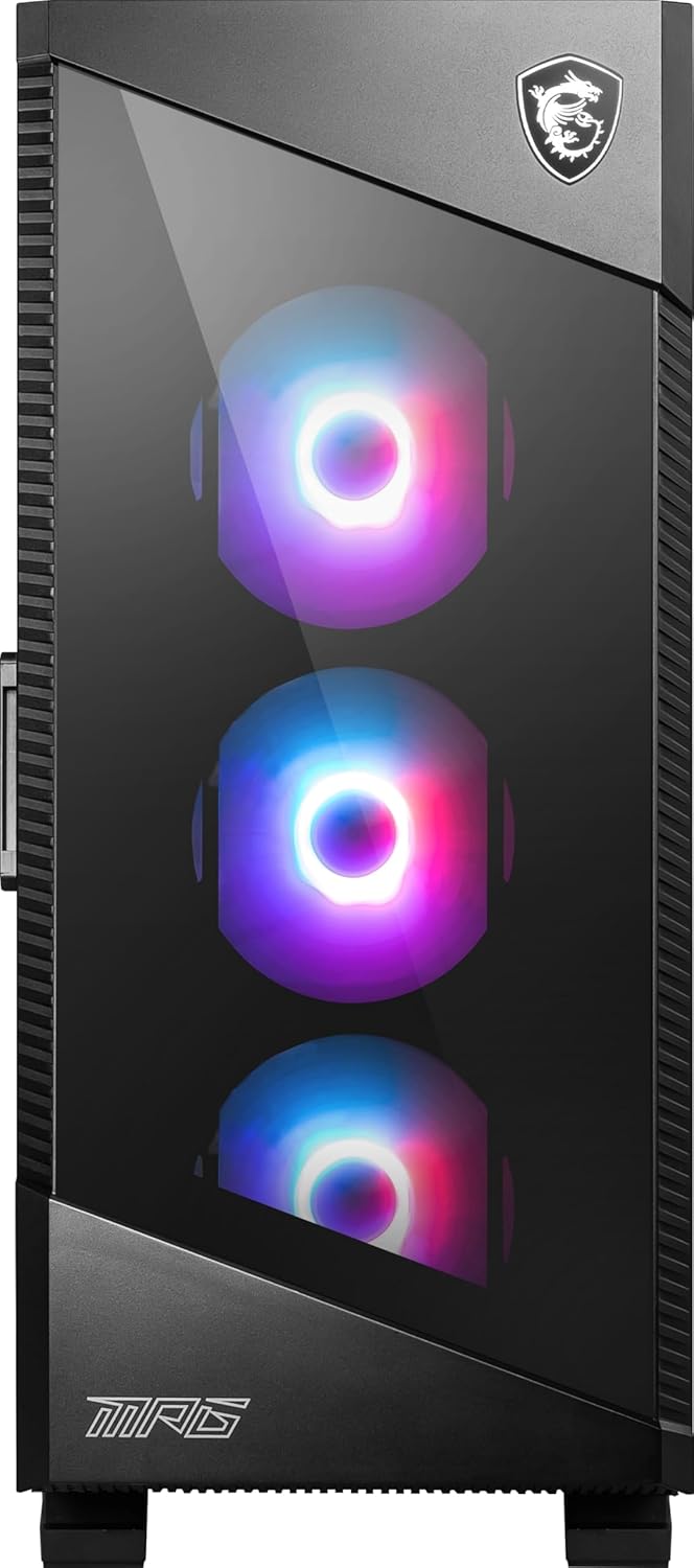 MSI MPG VELOX 100R Mid-Tower PC-Gehäuse, geeignet für E-ATX Mainboards, Front aus gehärtetem Glas, 4
