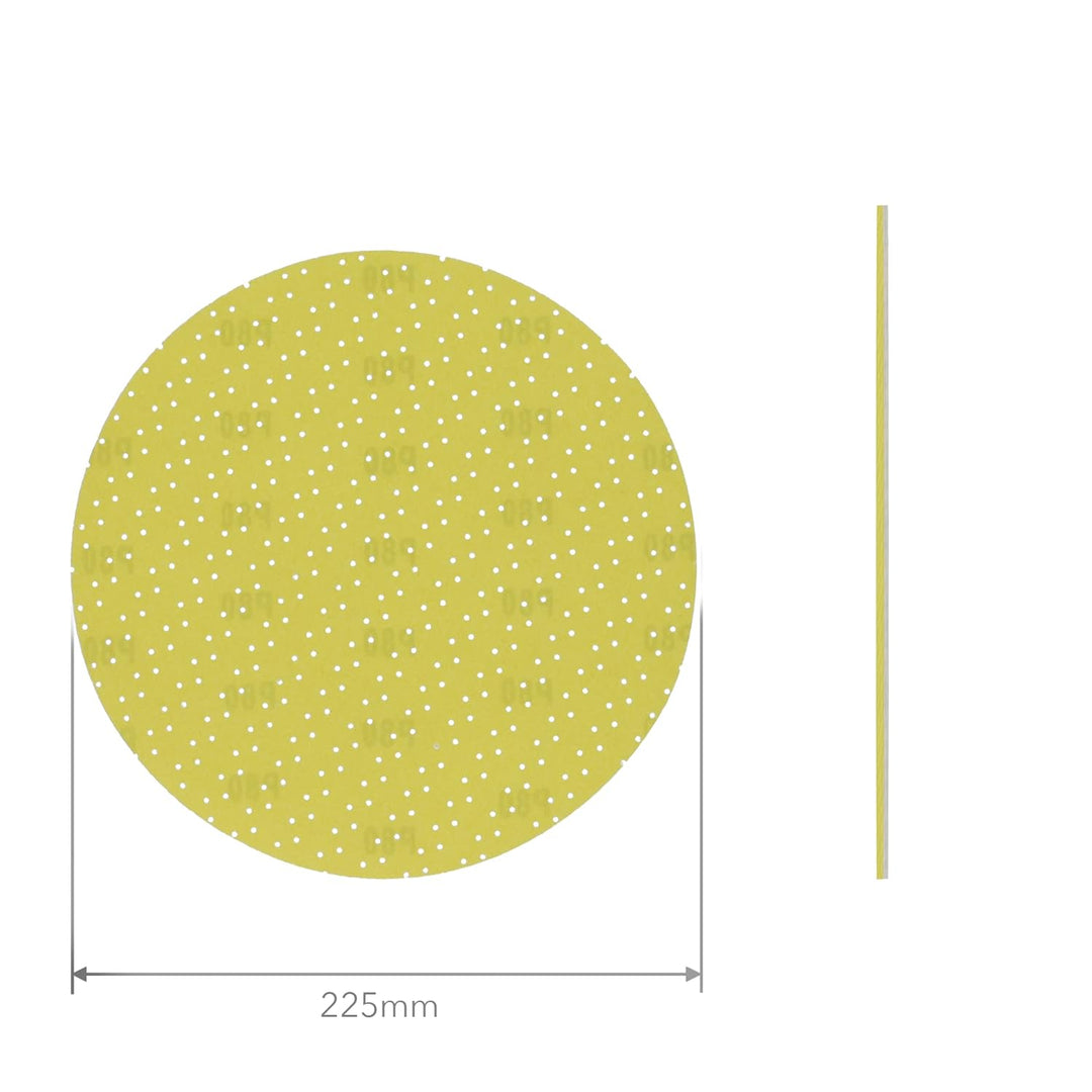 PRODIAMANT Schleifscheiben 225mm perforiert für Wand und Deckenschleifer 25 Stück Körnung P80 grob,