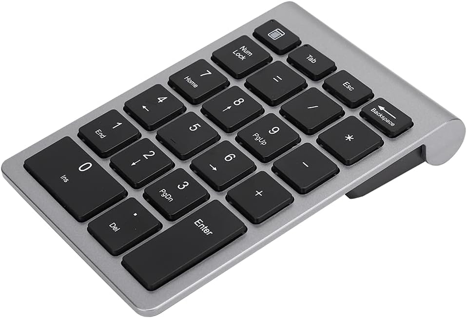 Cuifati Kabelloser Nummernblock mit 22 Tasten, USB-C-Ziffernblock für Laptop mit 2,4-G-USB-Empfänger