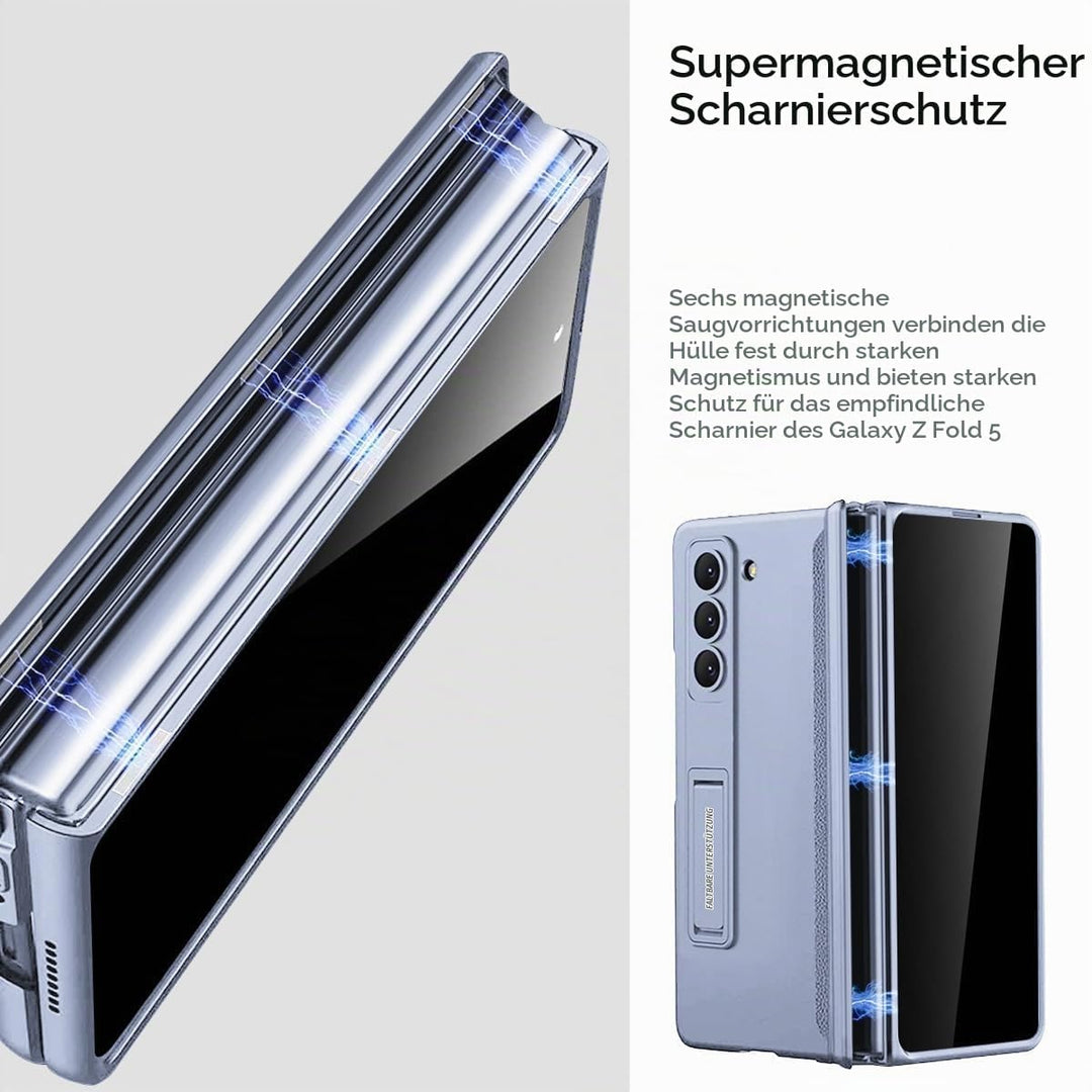 Miimall Kompatibel mit Samsung Galaxy Z Fold 5 Hülle mit Displayschutz Anti-Peeping+Magnetischer Sch