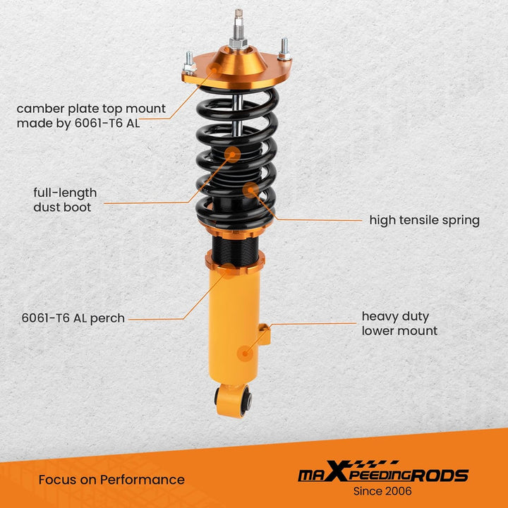 maXpeedingrods Gewindefahrwerk für Miata MX5 NA NB 90-05 Dämpfung verstellbar Dämpfung verstellbar-G