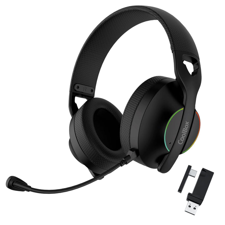 CoolBox WB01 Kabellose Gaming-Kopfhörer mit abnehmbarem Mikrofon für PS5, PS4, Switch, PC, 2,4 GHz,