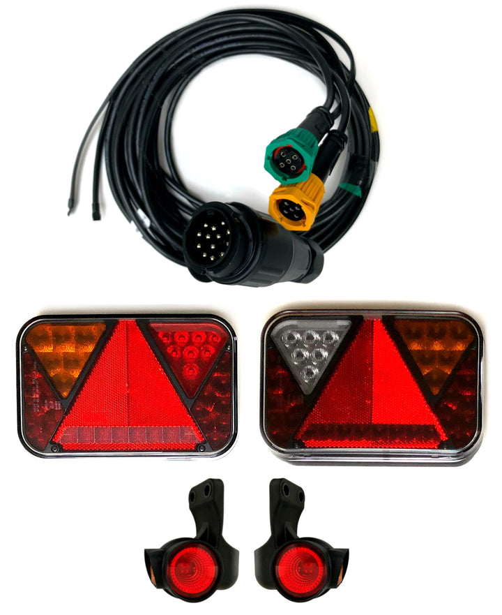Anhängerbeleuchtung LED Rückleuchten Control Box 2xUmrissleuchte 13 pol Kabel 7m