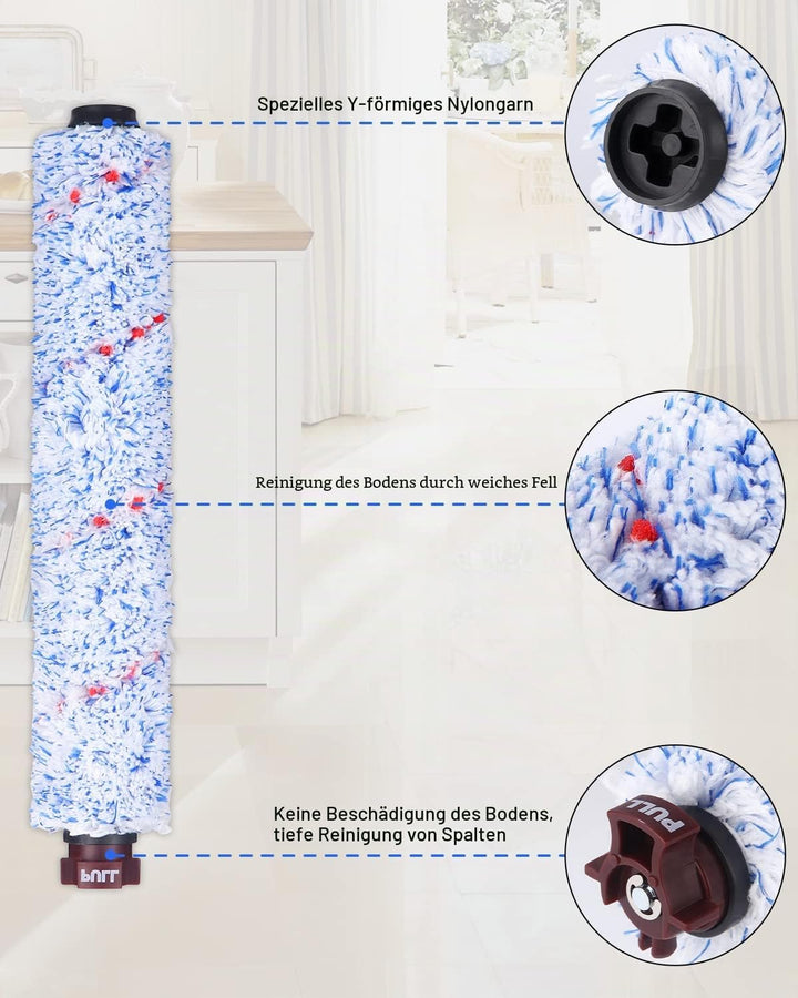 Zubehör für Bissell Crosswave 3-In-1,4 Bürstenrolle Und 5 Filter für Bissell Crosswave 3-in-1, Hartb