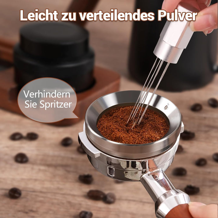 Dosierring 58mm, 304 Edelstahl Espresso Dosiertrichter, Portafilter Trichter mit magnetischen, 58mm