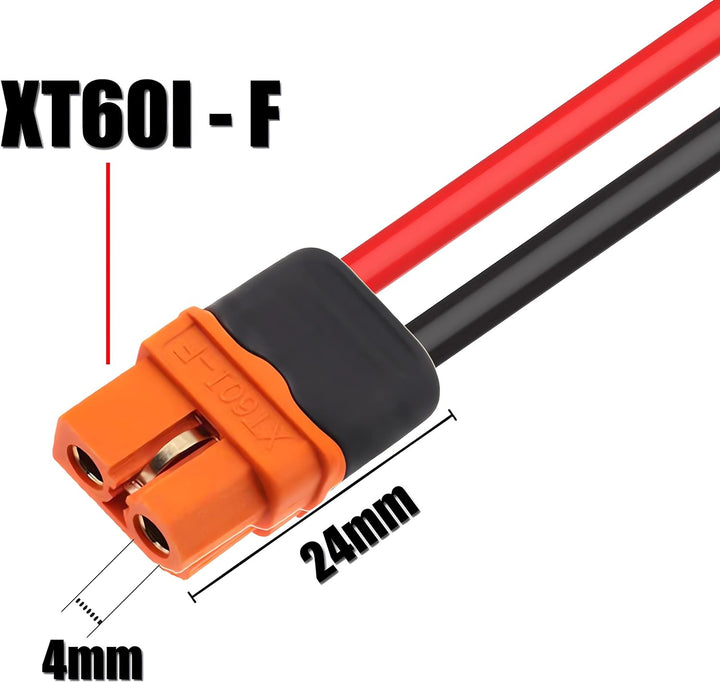 iHaospace Solar auf XT60i-F Ladekabel 5M Ladestrom über 8A -Solarkabel 4mm2 XT60i Solarkabel Verläng