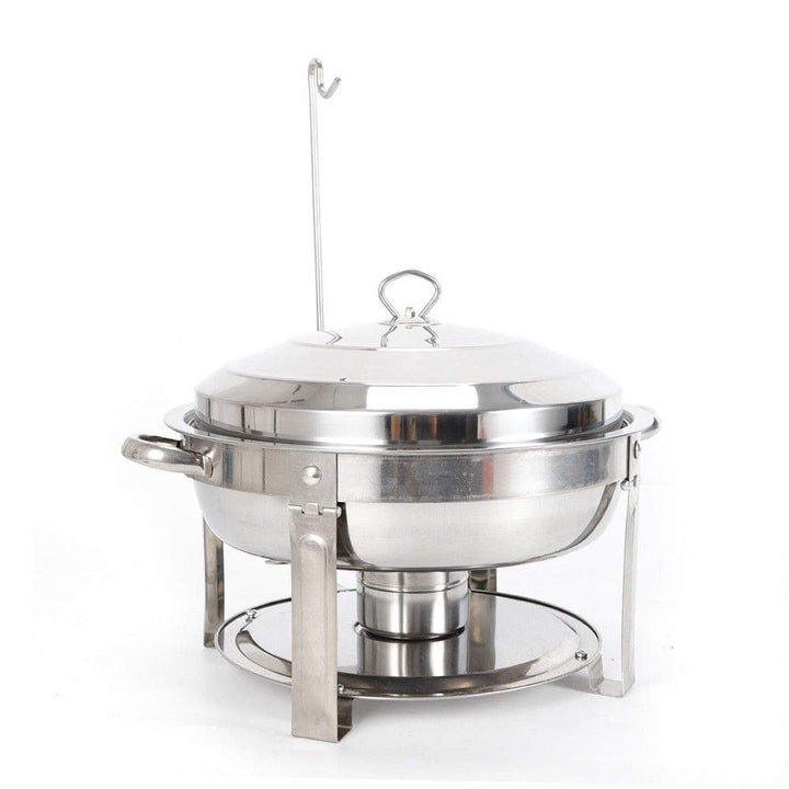 7.5L Runder Chafing Dish Standfuss Durchmesser 360 mm Edelstahl Speisenwärmer Suppen Chafing Dish