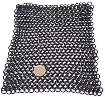 Battle-Merchant Kettenhemd Haubergeon, unvernietet, ID 8 mm, brüniert XL, XL