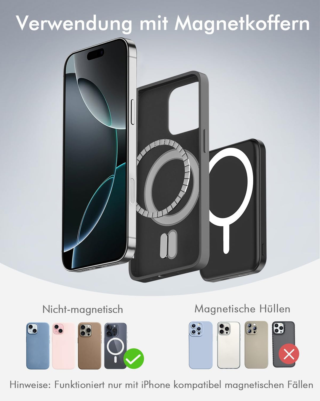 Podoru for Magsafe Powerbank iPhone 5000mAh,Powerbank mag-Safe mit Typ-C Kabel,Power Bank Magnetisch