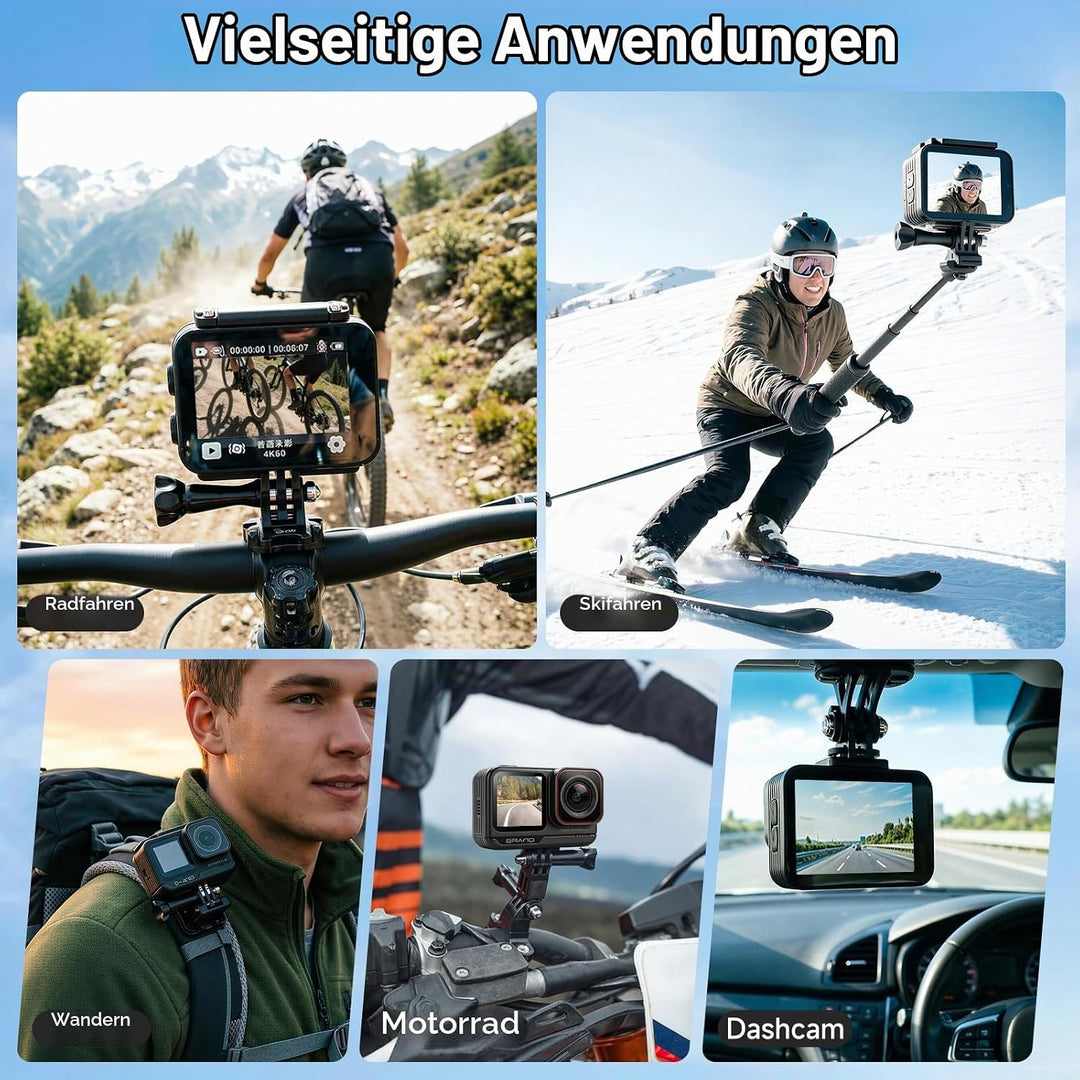 AIKER Action Cam 4k,Pro-Version Action Kamera Mit 5k/30FPS,48MP, Ultra Stabil EIS Bildstabilisierung